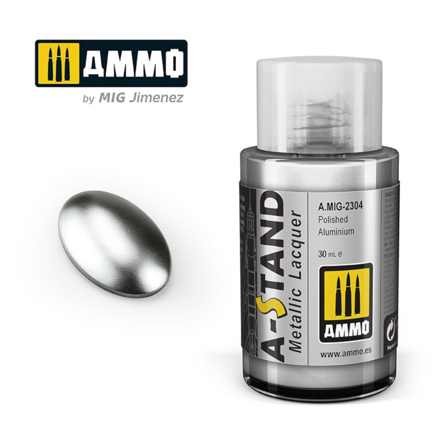 A-STAND Metallic Lacquer Polished Aluminium 30 mL jar