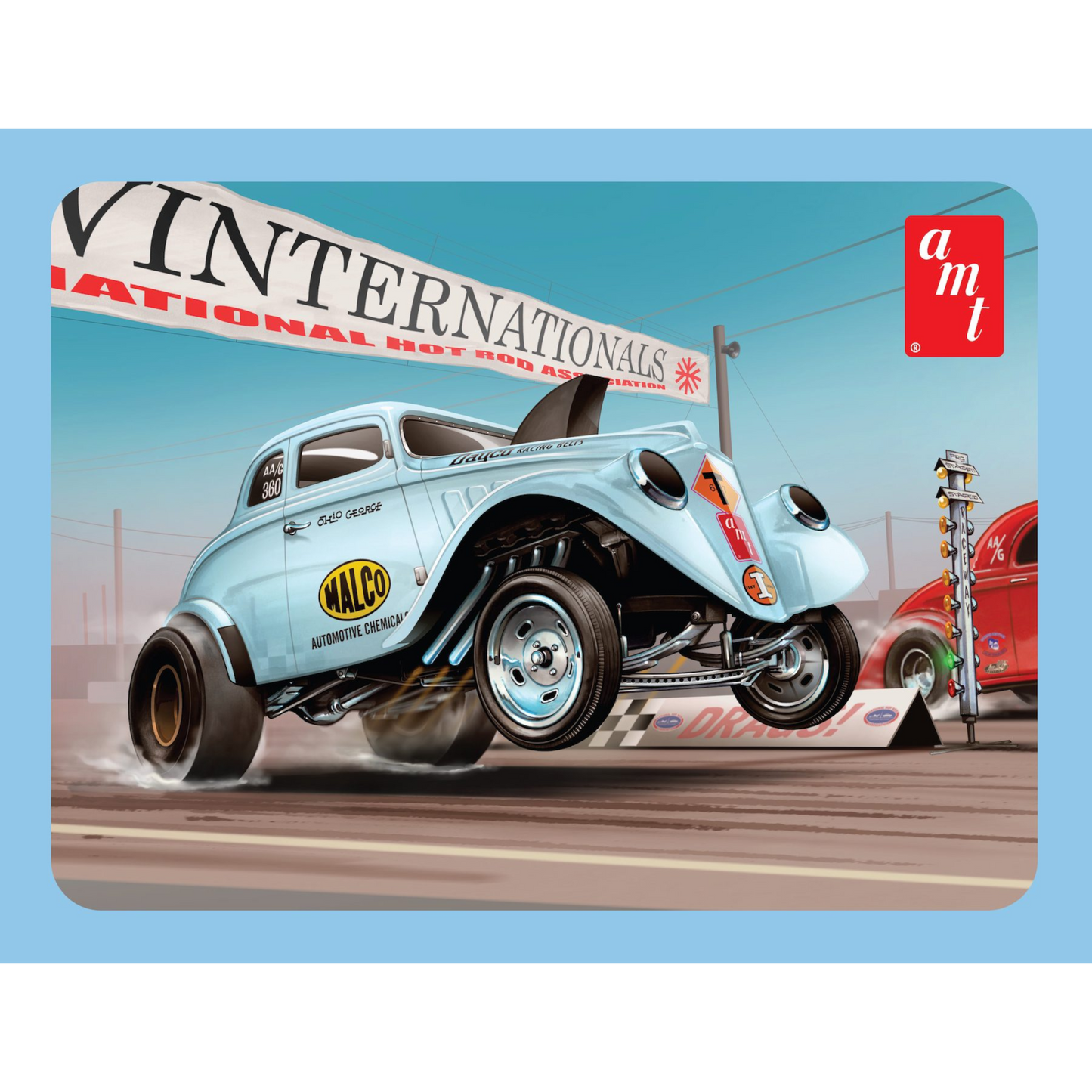 AMT1/25 1933 Willys Gasser Ohio George w/Tin Packaging Scale Model Kit