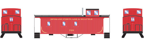 N SP&S WOOD SIDE CABOOSE
