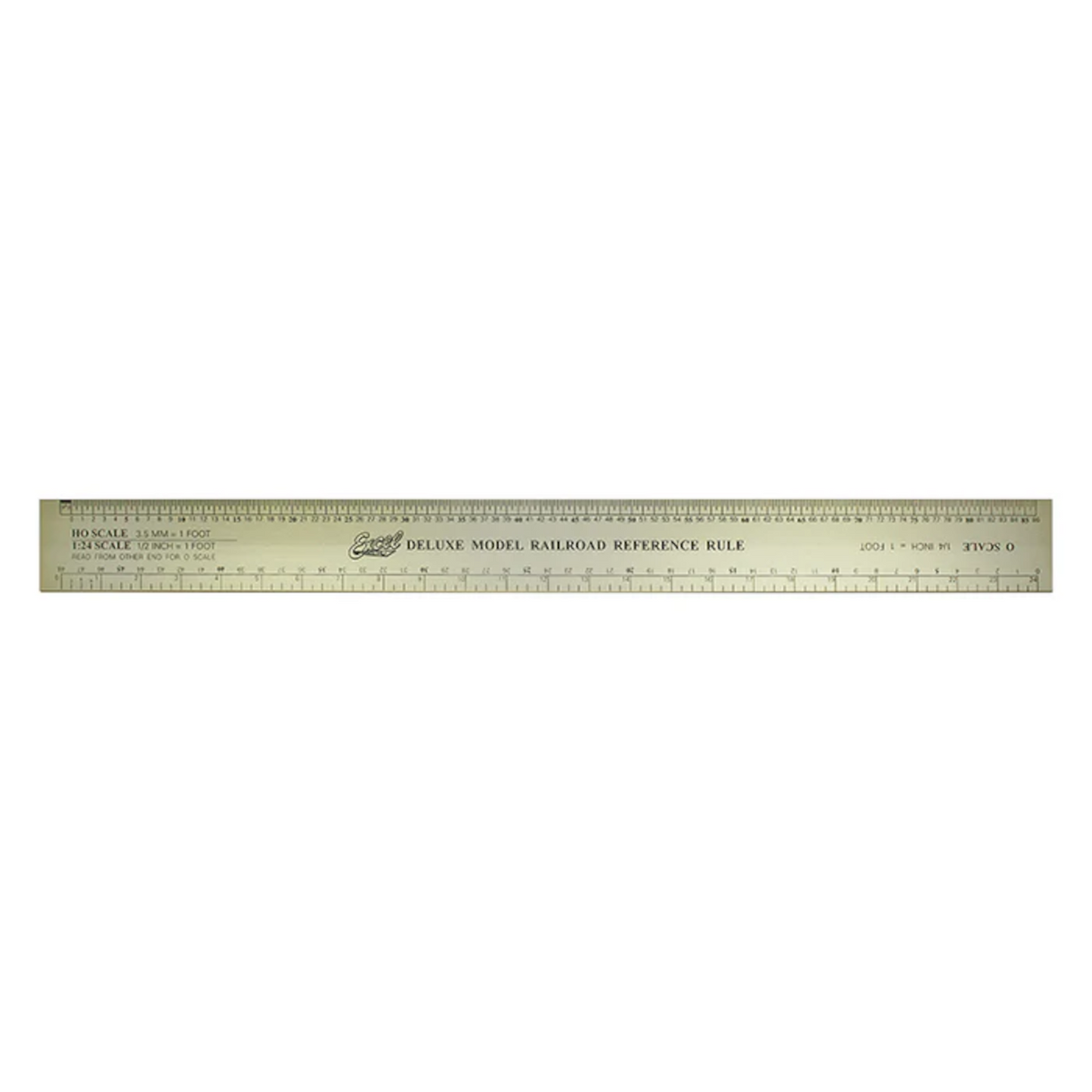 EXCEL DELUXE MODEL RAILROAD RULER O, HO, O, N, 1/24