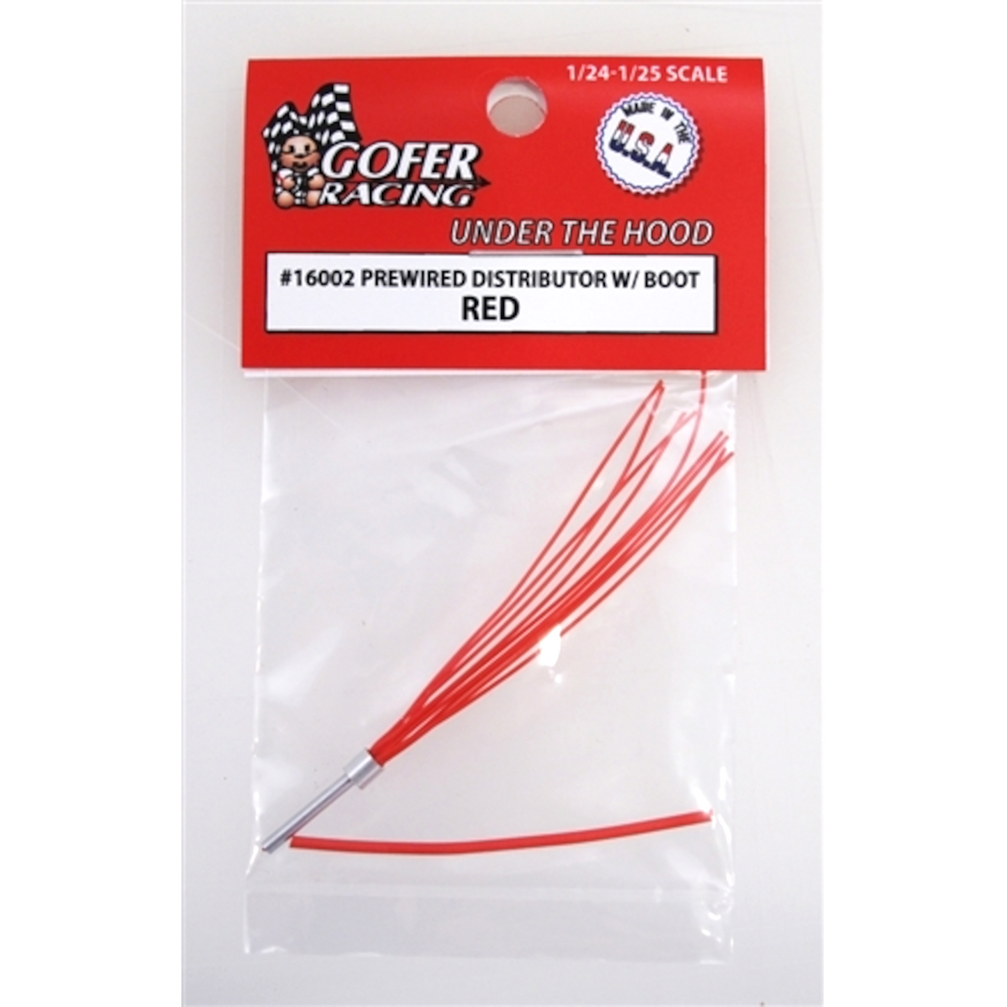 GOFER RACING PREWIRED DISTRIBUTOR WITH RED SPARK PLUG WIRES