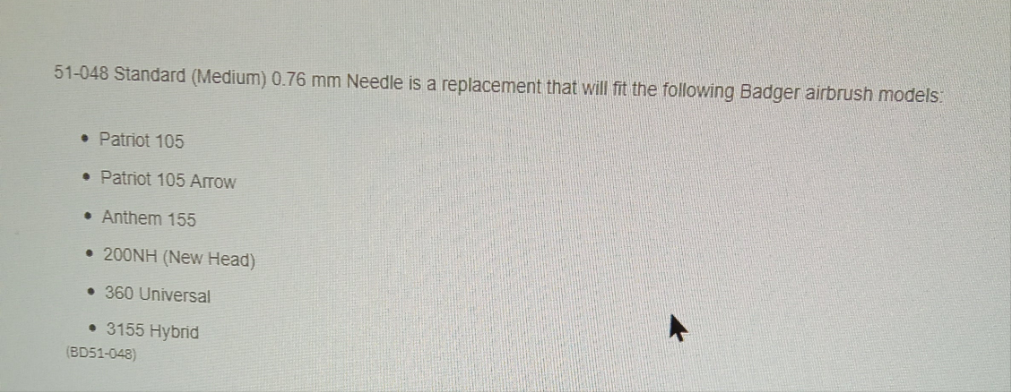 BAGER ANTHEM, 105, 200NH, 155, NEEDLE MEDIUM (0.76")