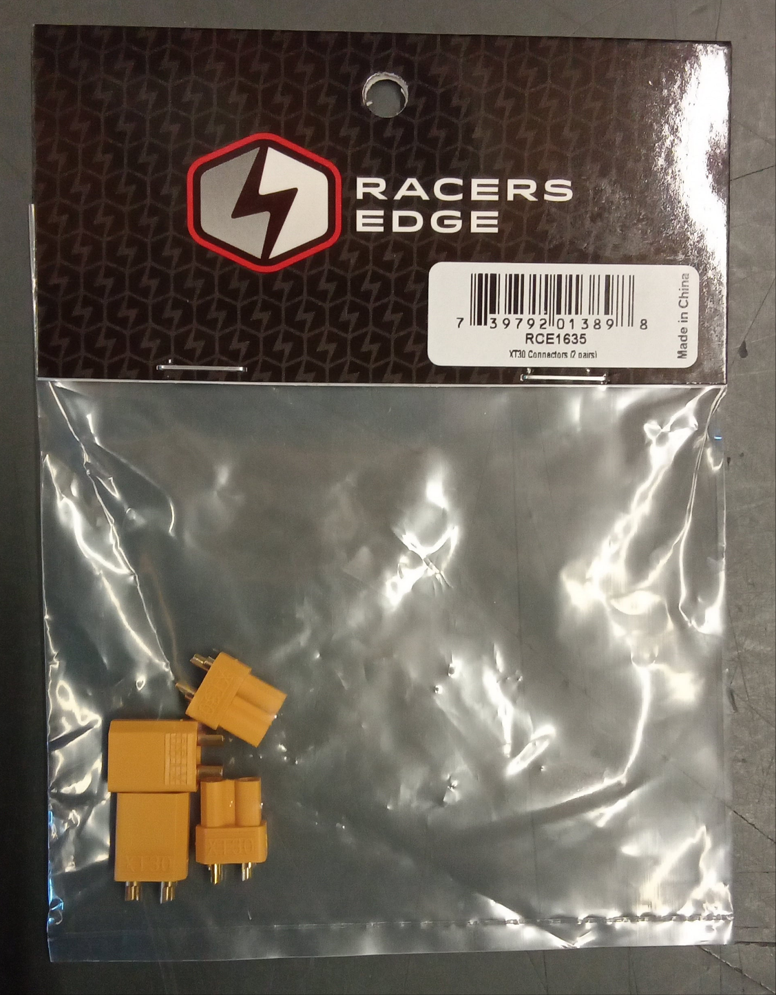 RACERS EDGE XT30 CONNECTORS 2 PAIR