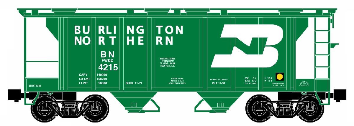 O 2 Bay Covered Hopper BN