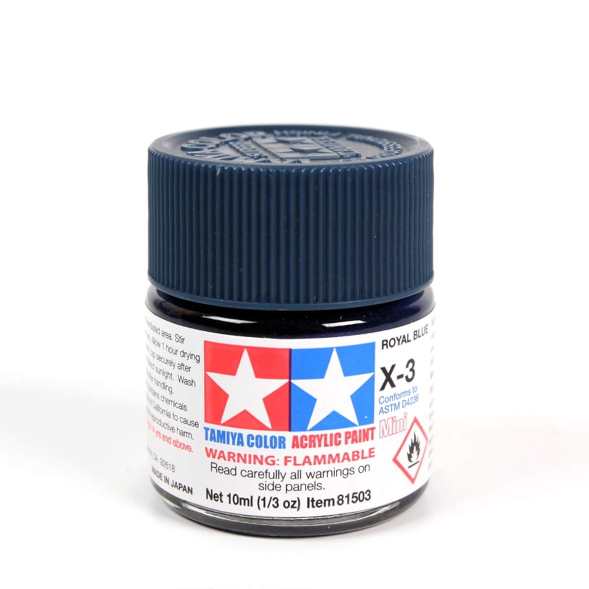 TAMIYA ROYAL BLUE ACRYLIC PAINT 10mL BOTTLE