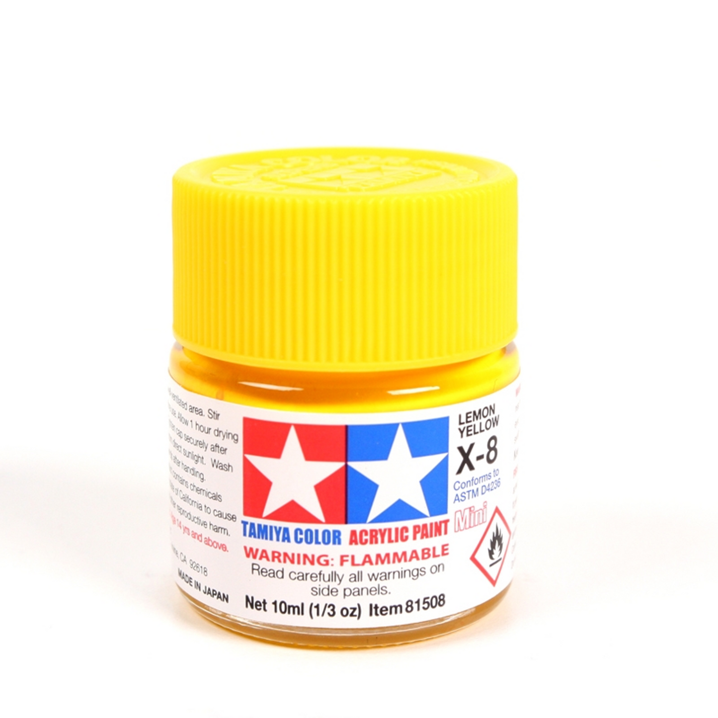 TAMIYA LEMON YELLOW MINI ACRYLIC X8 10mL