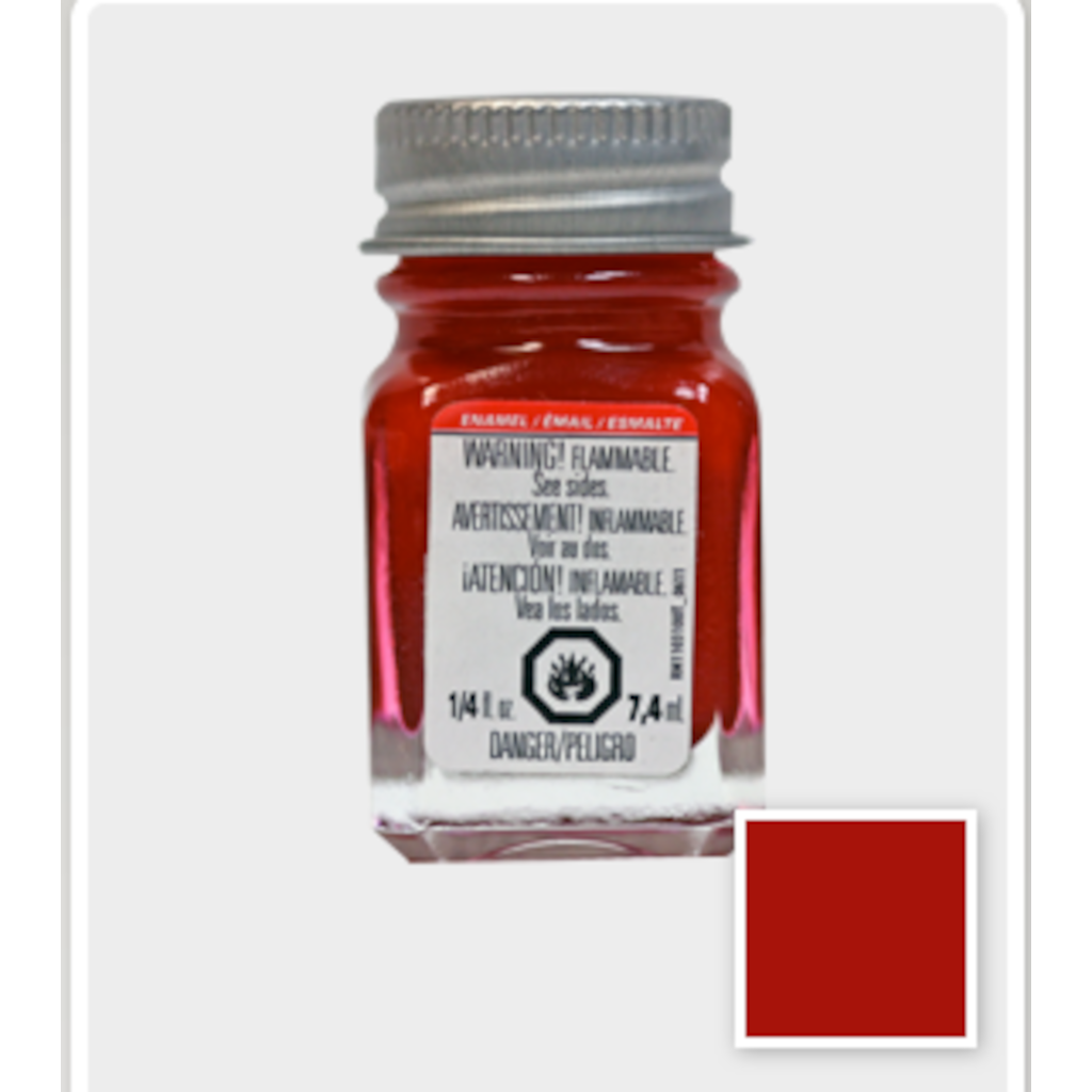 TESTOR METALLIC RED ENAMEL 1/4 OZ BOTTLE