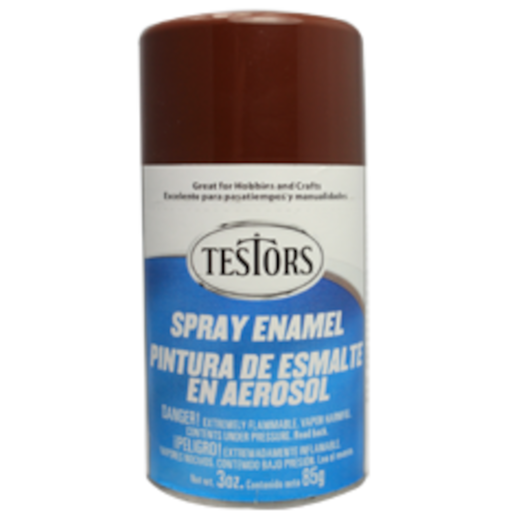 TESTORS SPRAY ENAMEL BROWN 3OZ