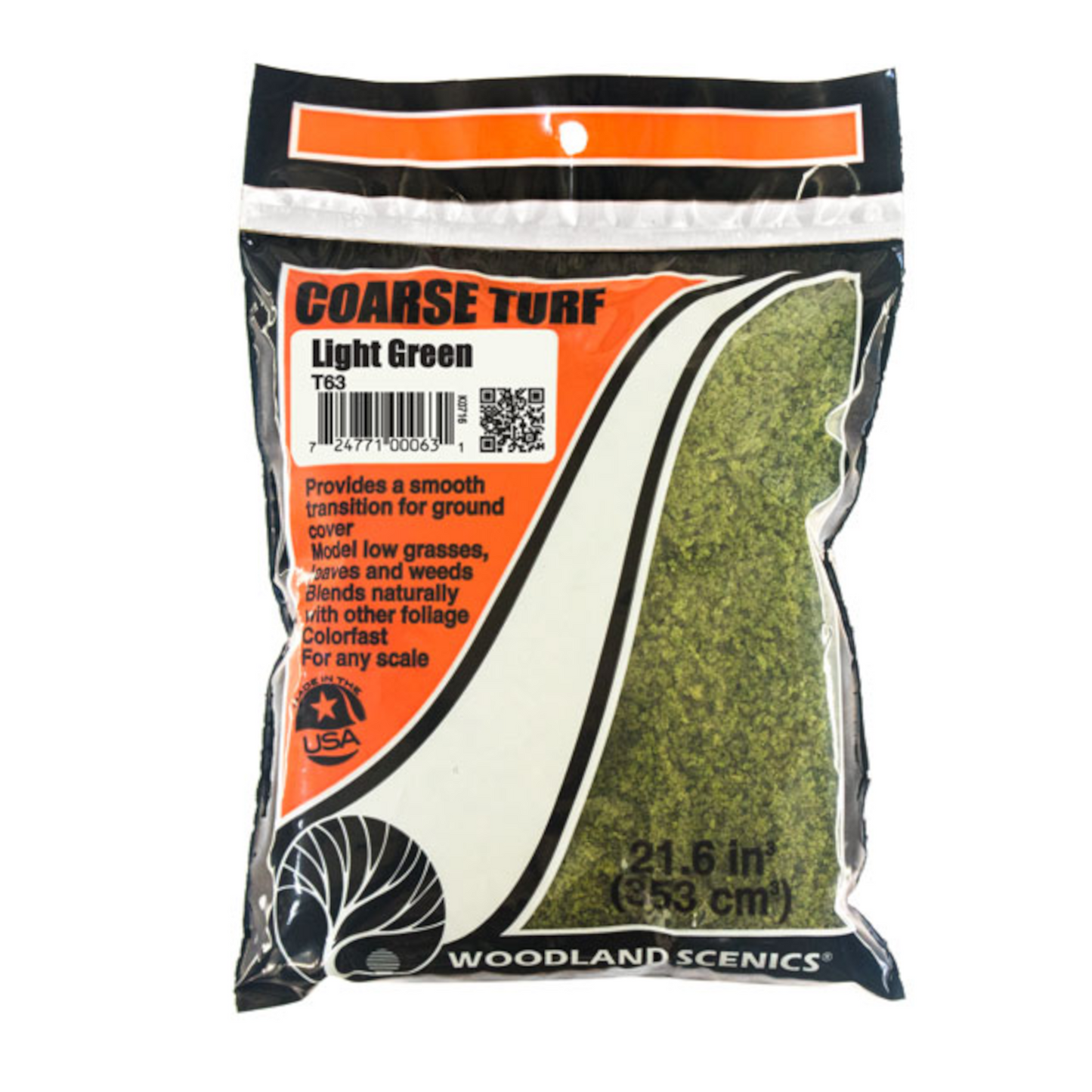 WOODLAND SCENICS COARSE TURF LIGHT GREEN