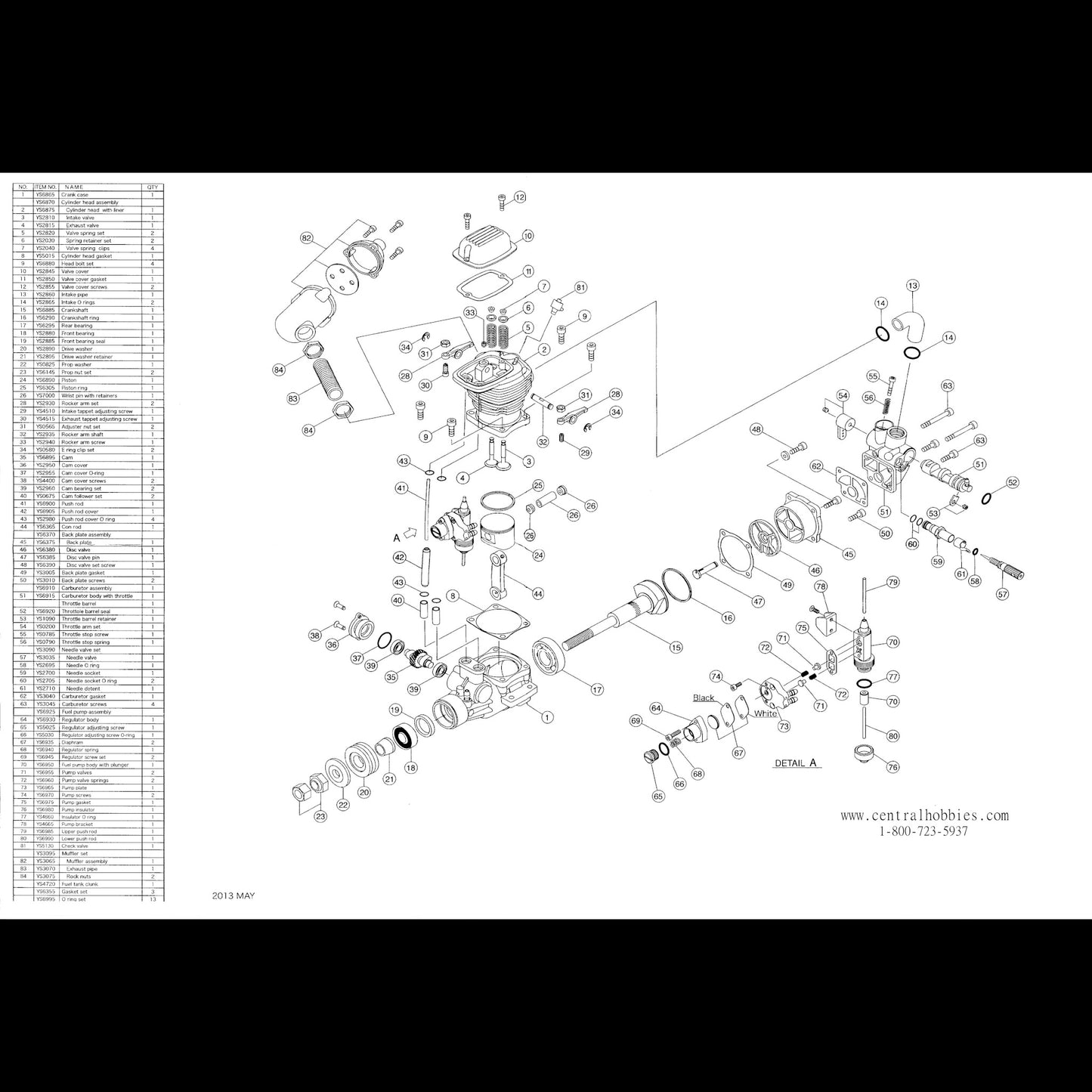 YS DZ70 DIAGRAM AND PARTS LIST