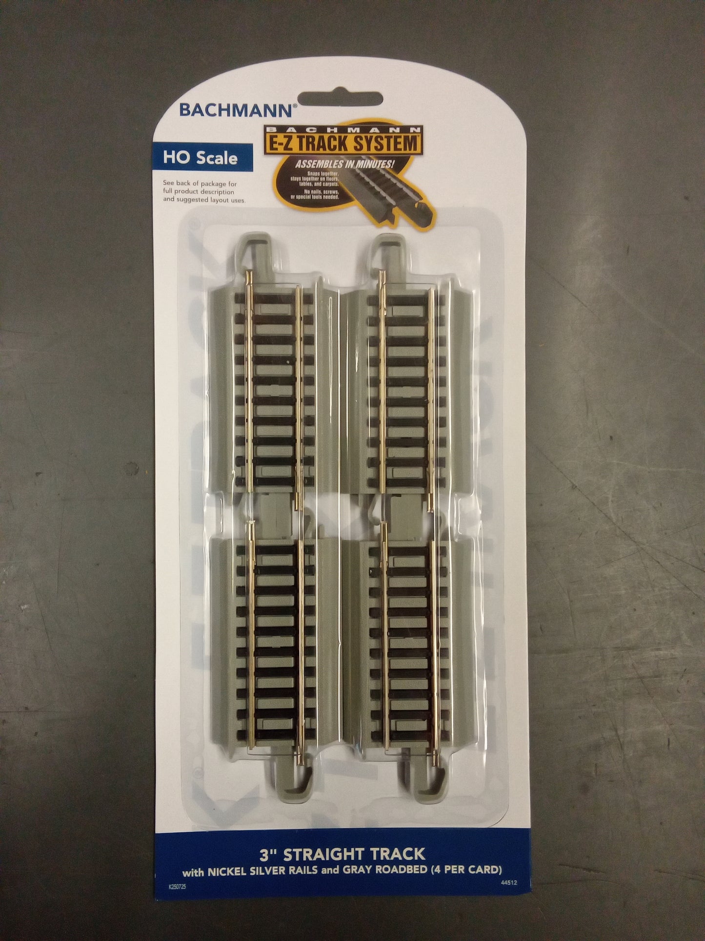 BACHMANN HO NICKEL SILVER EZ TRACK 3" STRAIGHT