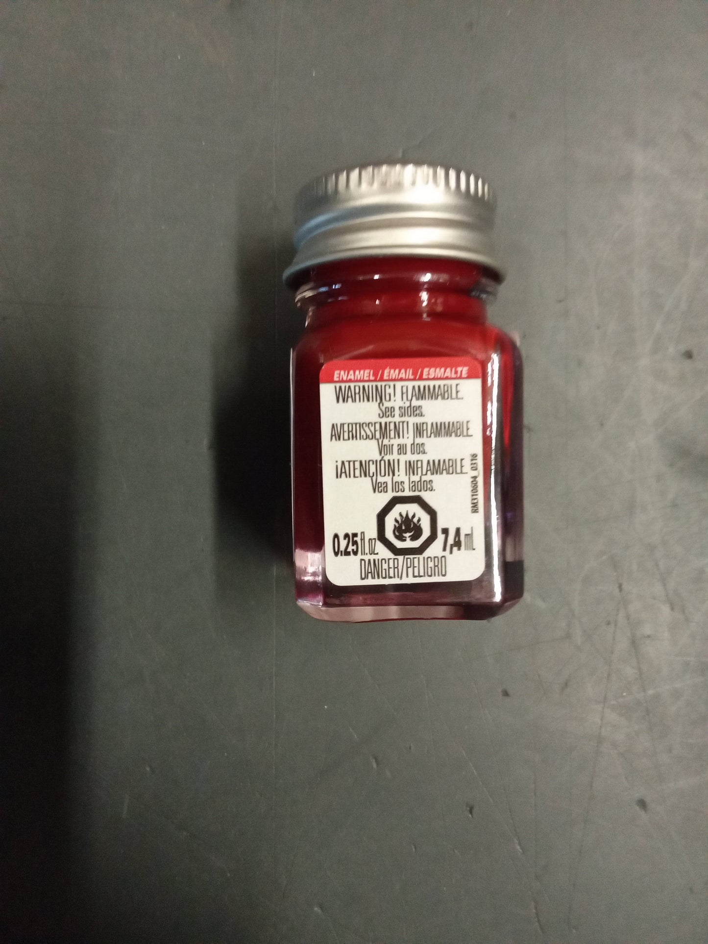 TESTORS DARK RED ENAMEL 1/4 OZ BOTTLE