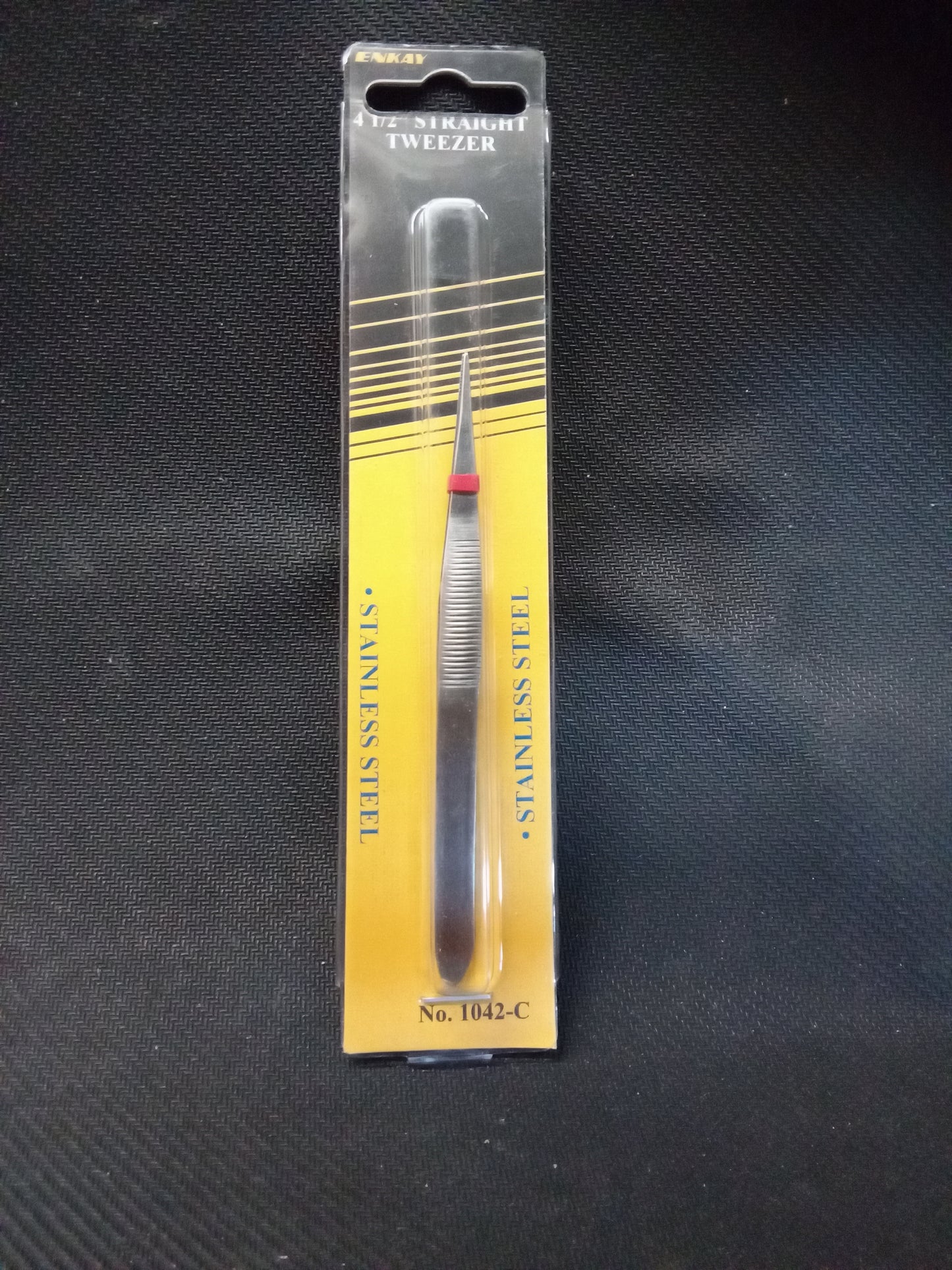 ENKAY STRAIGHT TWEEZERS 4.5"