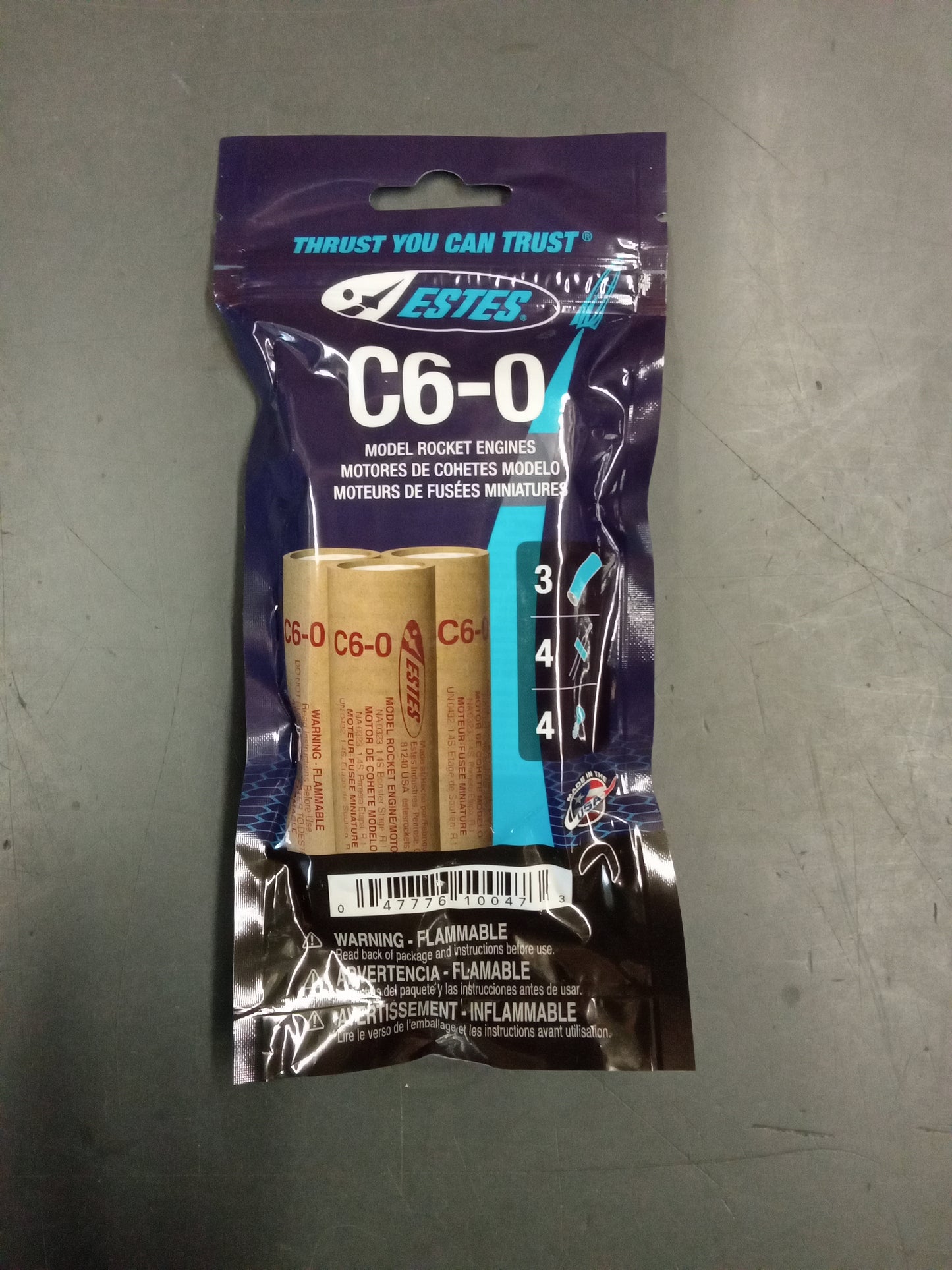 ESTES C6-0 MODEL ROCKET ENGINE