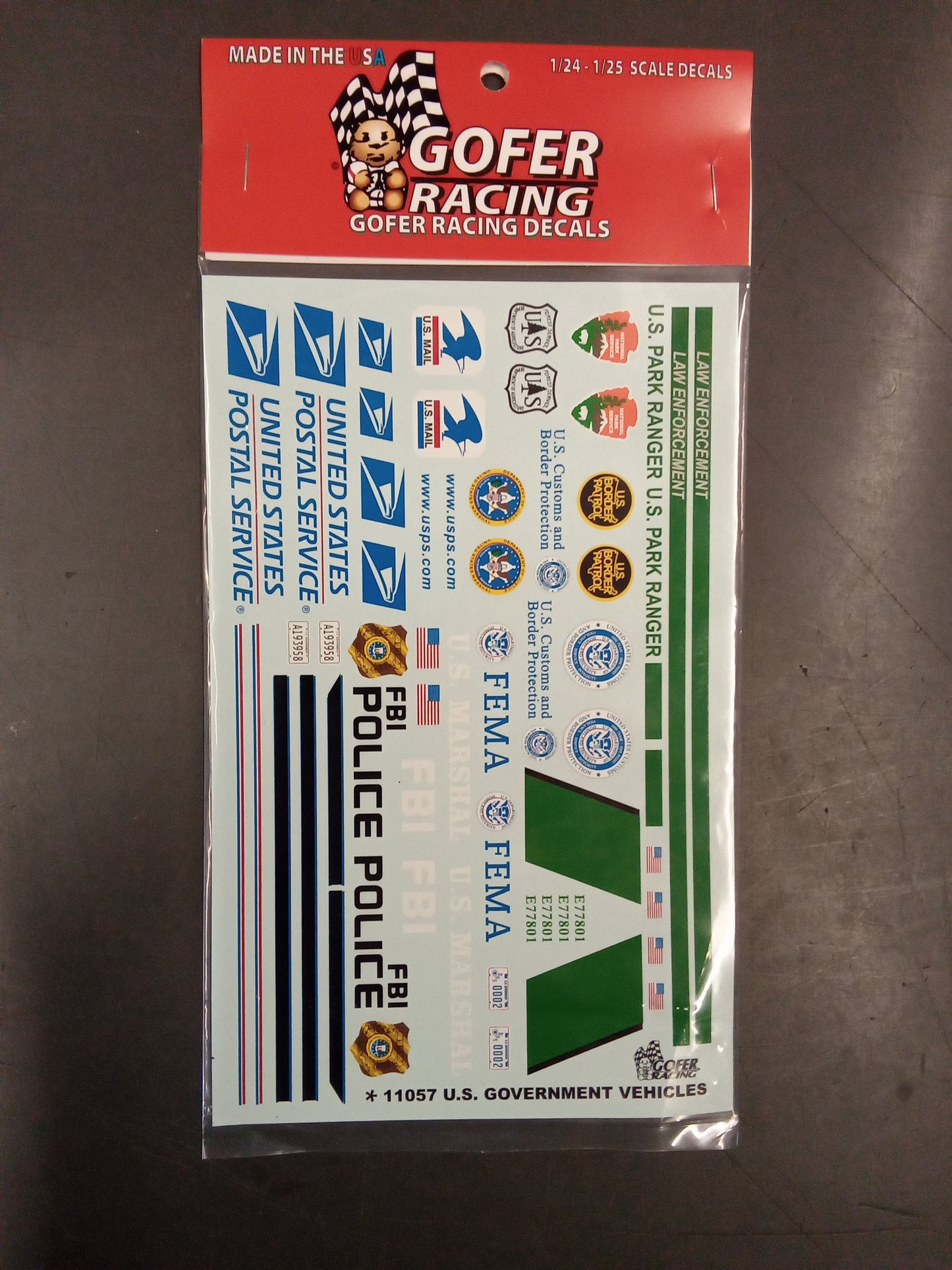 GOFER RACING US GOVENMENT DECAL