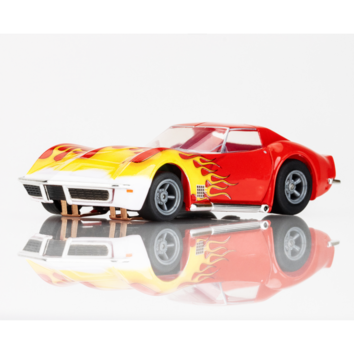 AFX HO Corvette 1970 Wild Fire Red/Yellow slot car