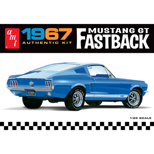 AMT 1/25 1967 FORD MUSTANG GT FASTBACK4SCALE MODEL KIT