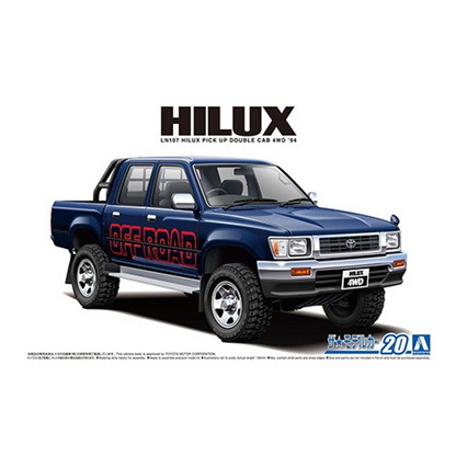 AOSHIMA 1/24 Toyota LN107 Hilux Pick Up Double Cab 4WD '94