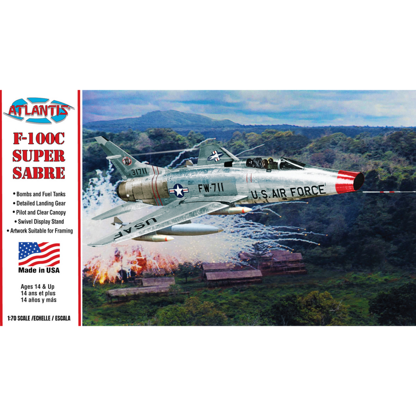 ATLANTIS 1/70 F-100C SUPER SABRE