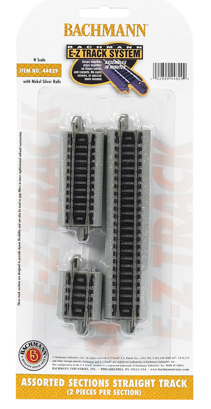 BACHMANN N GAUGE NS STRAIGHT ASSORTED LENGHT TRACK BAC44829