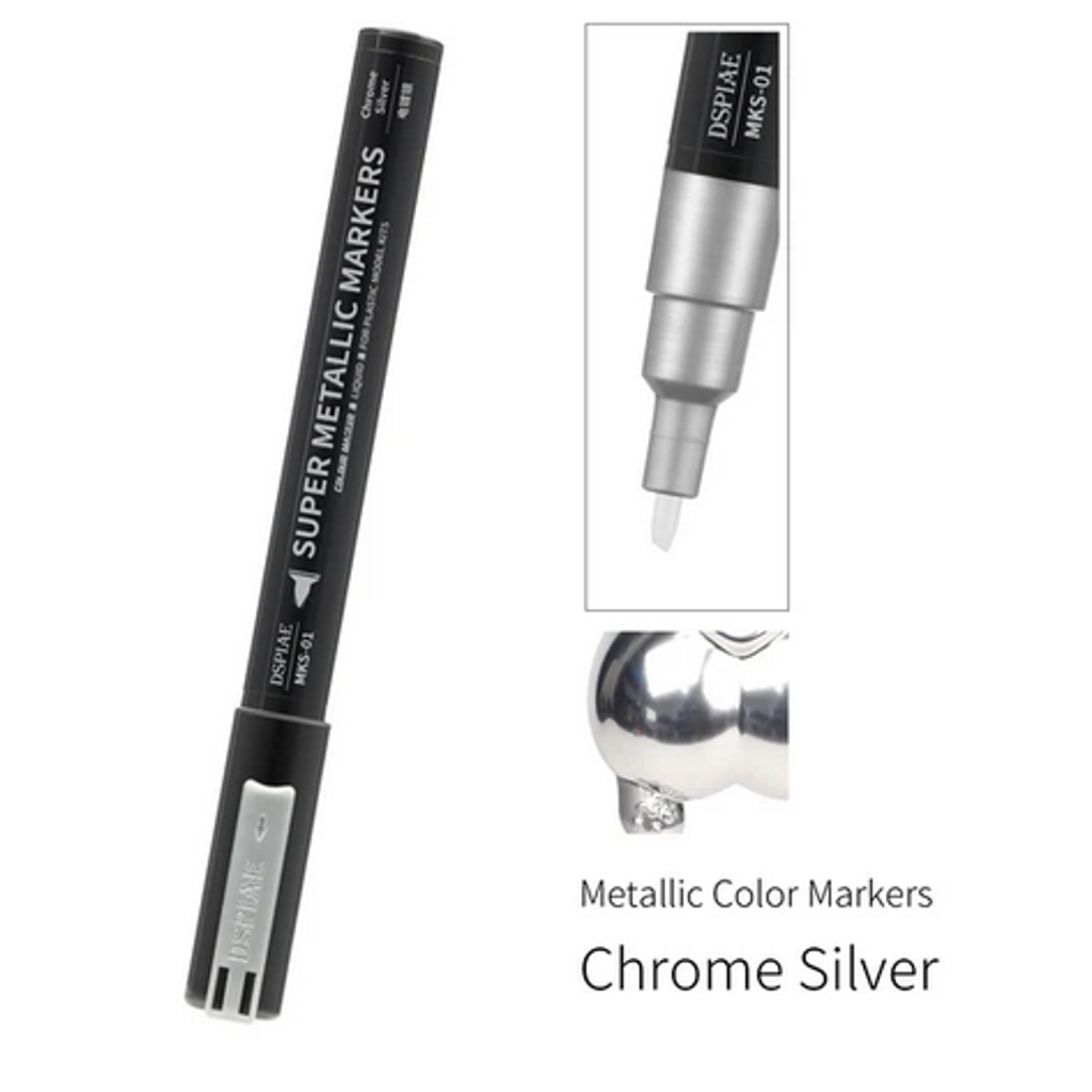 DSPIAE MKS CHROME SILVER Super Metallic Color Marker