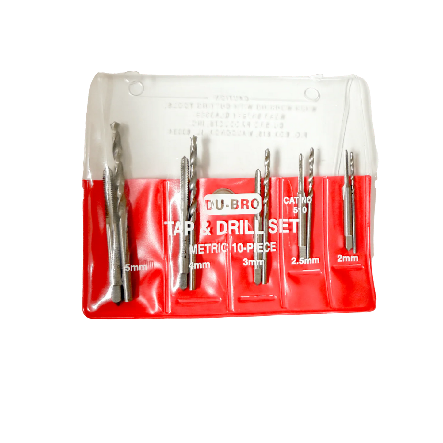 DUBRO METAL TAP & DRILL ASSORTMENT 10PC
