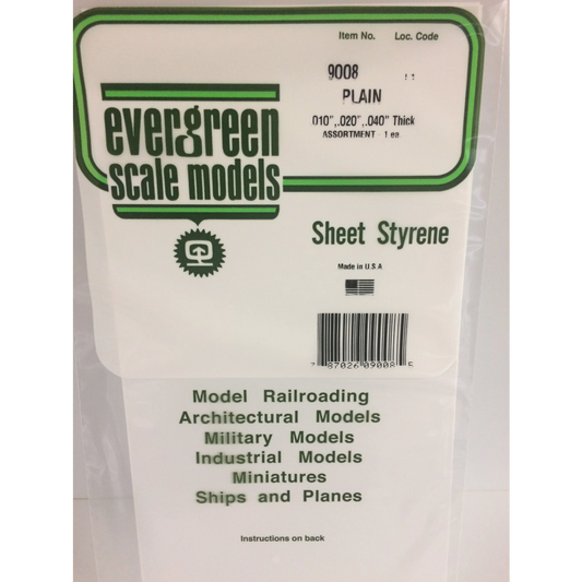 EVERGREEN POLYSTYRENE WHITE 6X12 ASSORTMENT