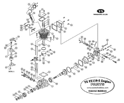 YS FZ110S PARTS LIST