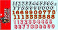 RACE CAR NUMBERS DECAL