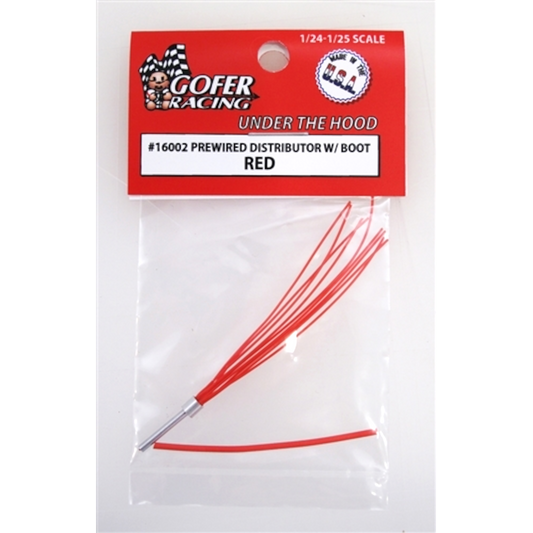 GOFER RACING PREWIRED DISTRIBUTOR WITH RED SPARK PLUG WIRES