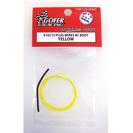 GOFER RACING YELLOW SPARK PLUG WIRES WITH BOOT