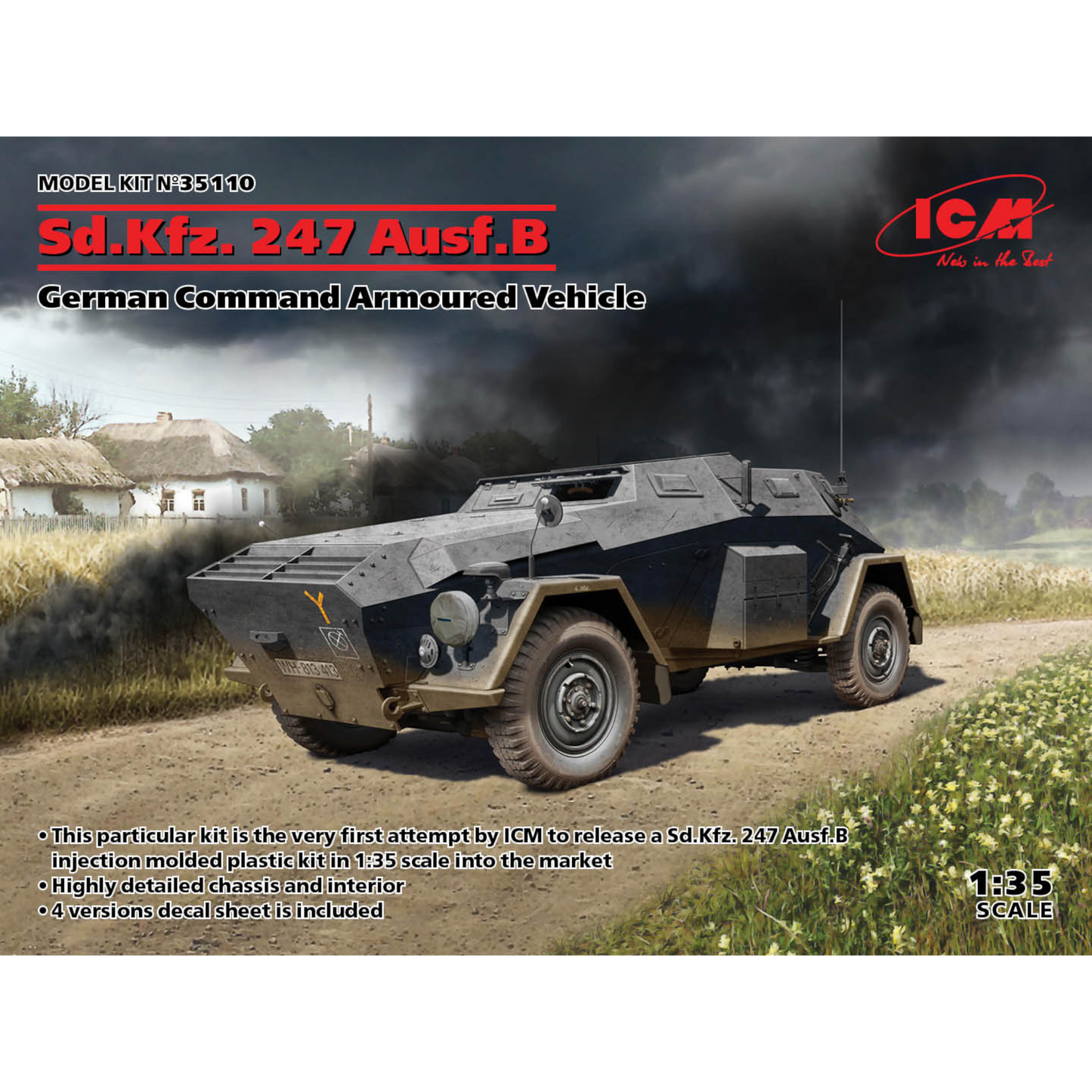 ICM 1/35 Sd.Kfz. 247 Ausf.B  German Command Armoured Vehicle