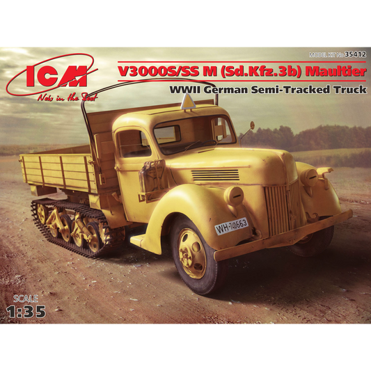 ICM 1/35 V3000S/SS M (Sd.Kfz.3b) Maultier, WWII German Semi-Tracked Truck