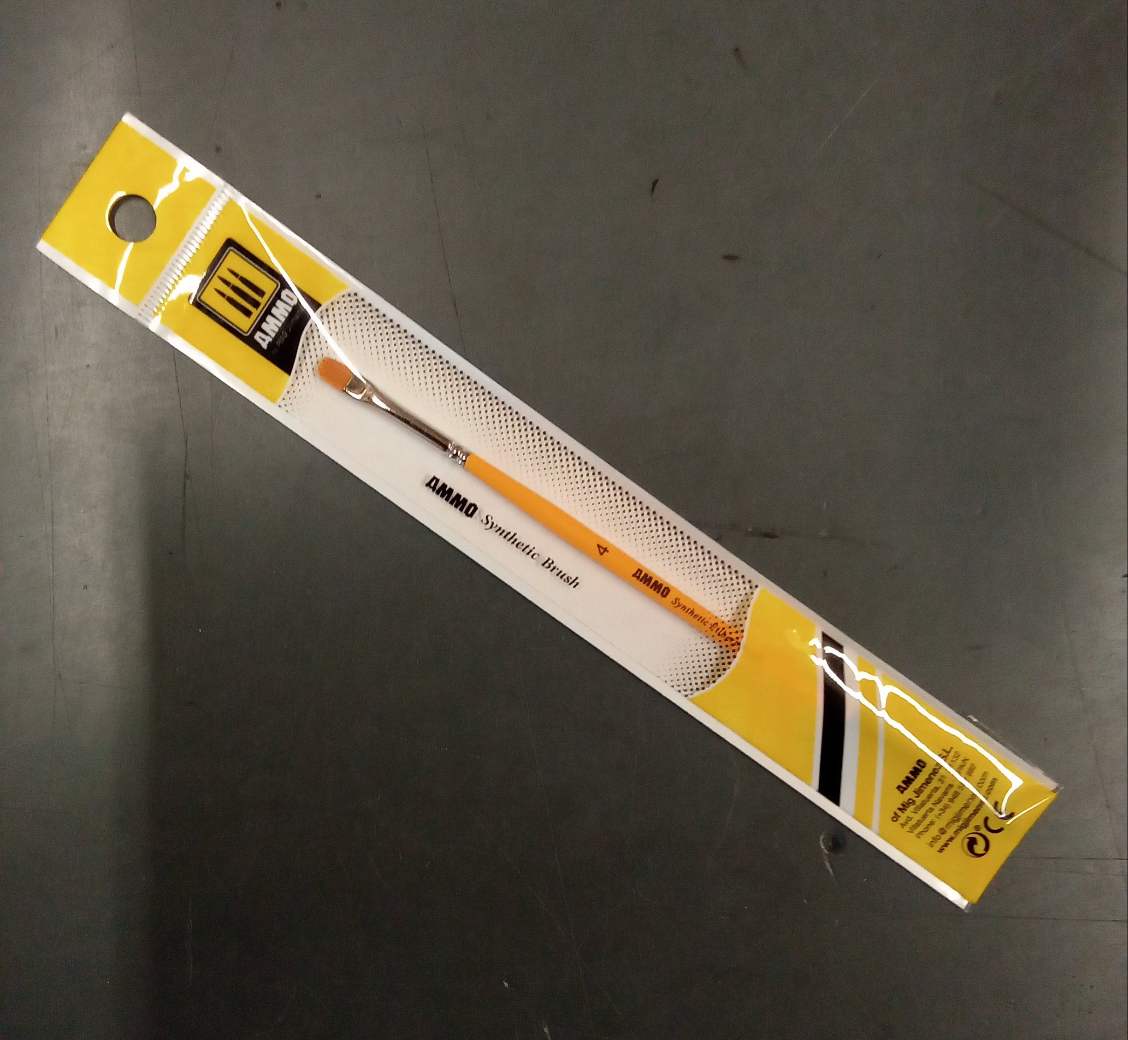 AMMO BY MIG #4 SYNTHETIC FILBERT BRUSH