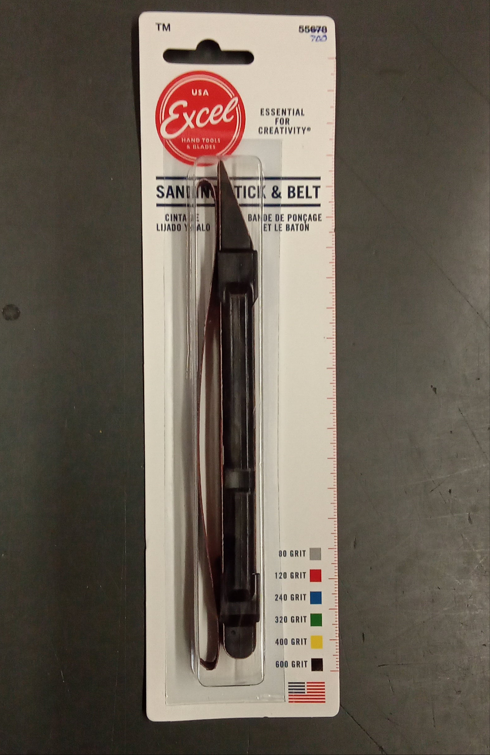 EXCEL SANDING STICK WITH 1 600 GRIT BELT