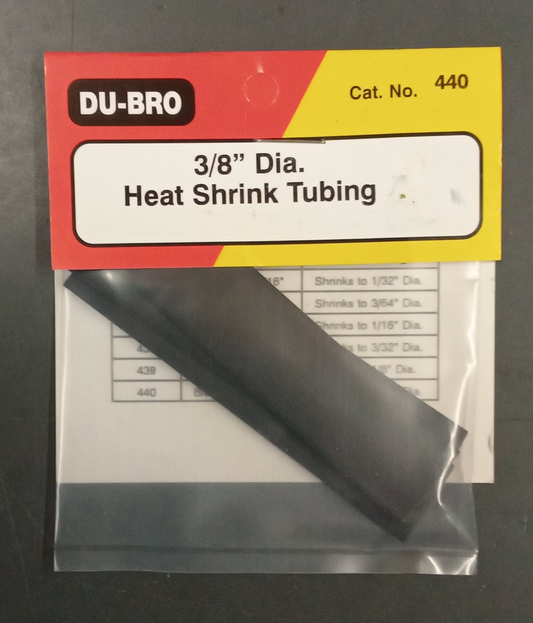 DUBRO HEAT SHRINK TUBE 3X3/8" 3 PACK