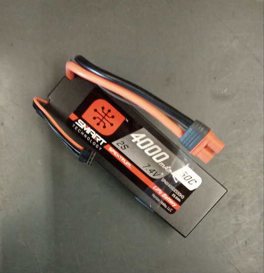 SPEKRTUM 4000maH 2 CELL 7.4VOLT LIPO IC3 CONNECTOR