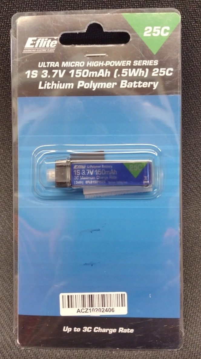 EFLITE 150MAH 1S 3.7V 25C LIPO