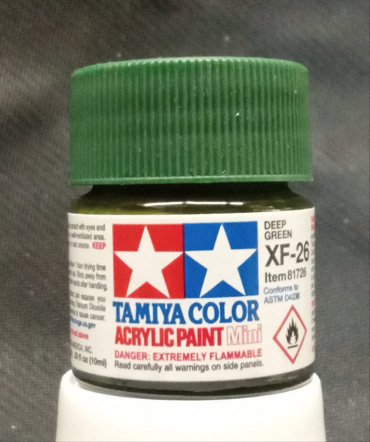 TAMIYA FLAT DEEP GREEN ACRYLIC XF-26 10mL