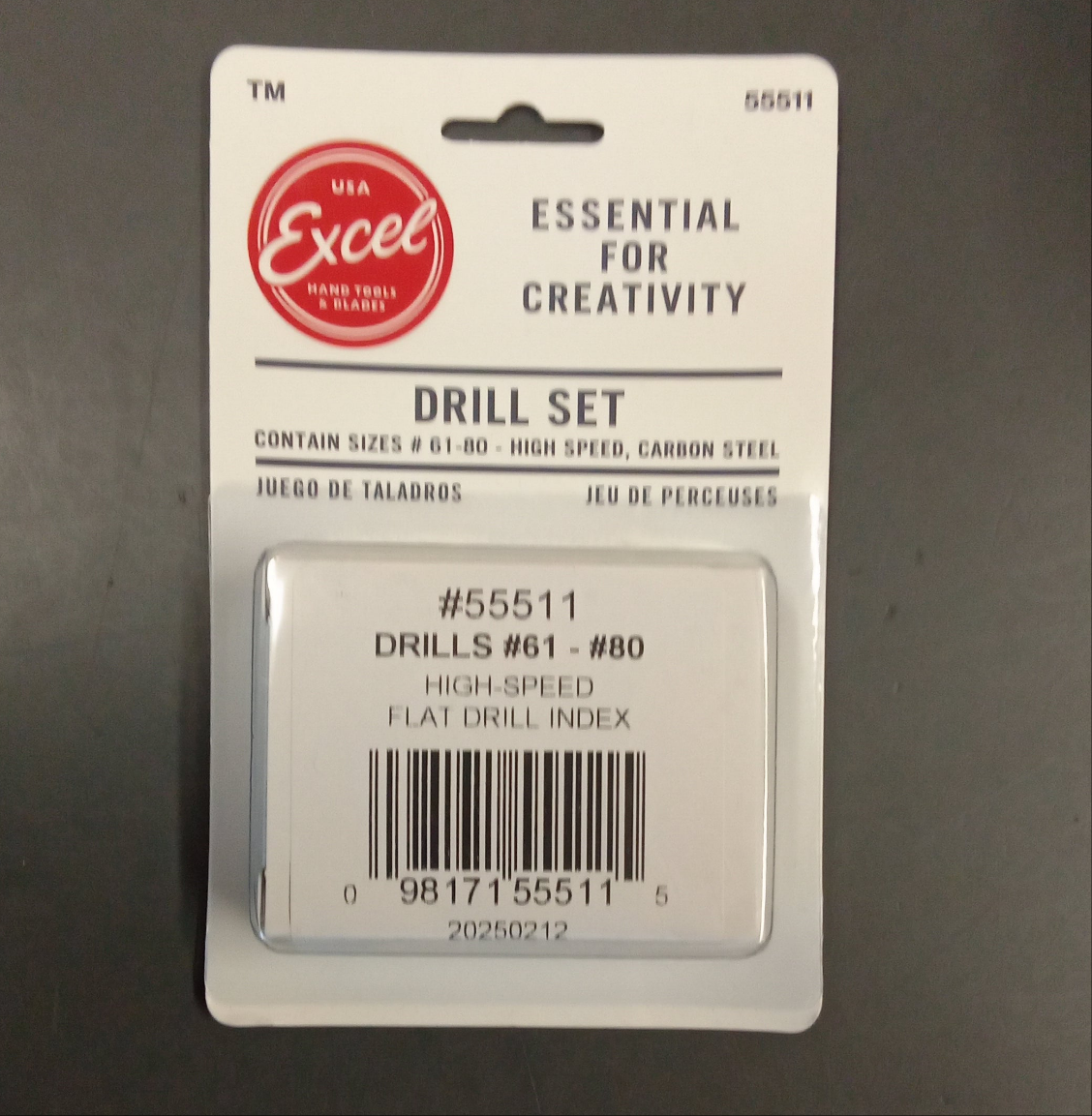 EXCEL DRILL BIT ASSORTMENT #61-80 IN CASE