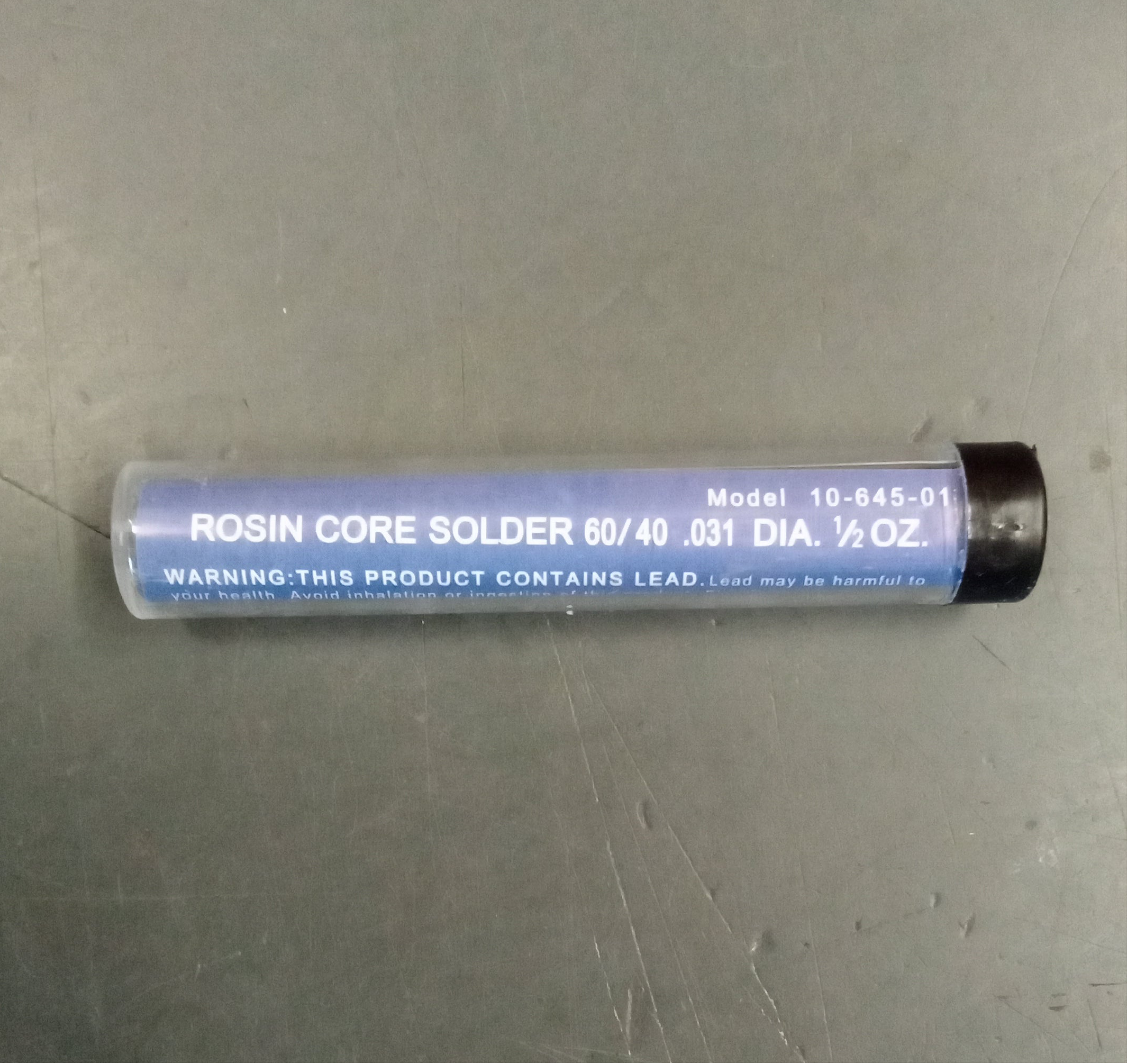 MINIATRONICS ROSIN CORE SOLDER 60/40 .031" DIAMETER