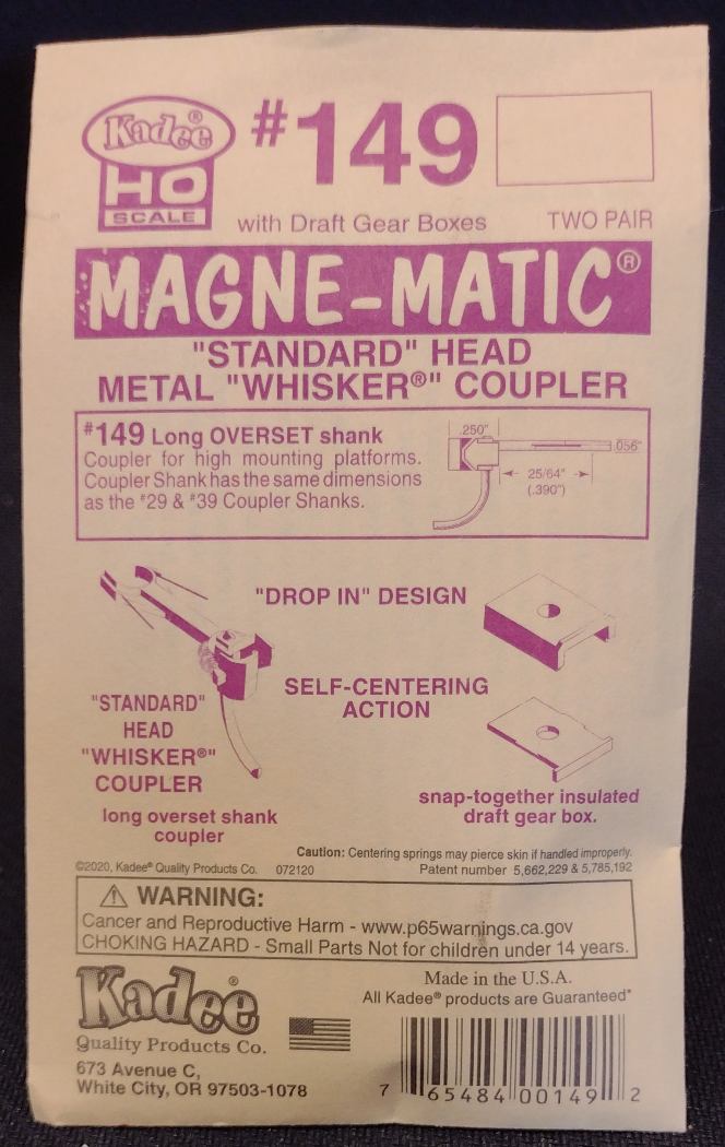 KADEE #149 COUPLERS 2 PAIR