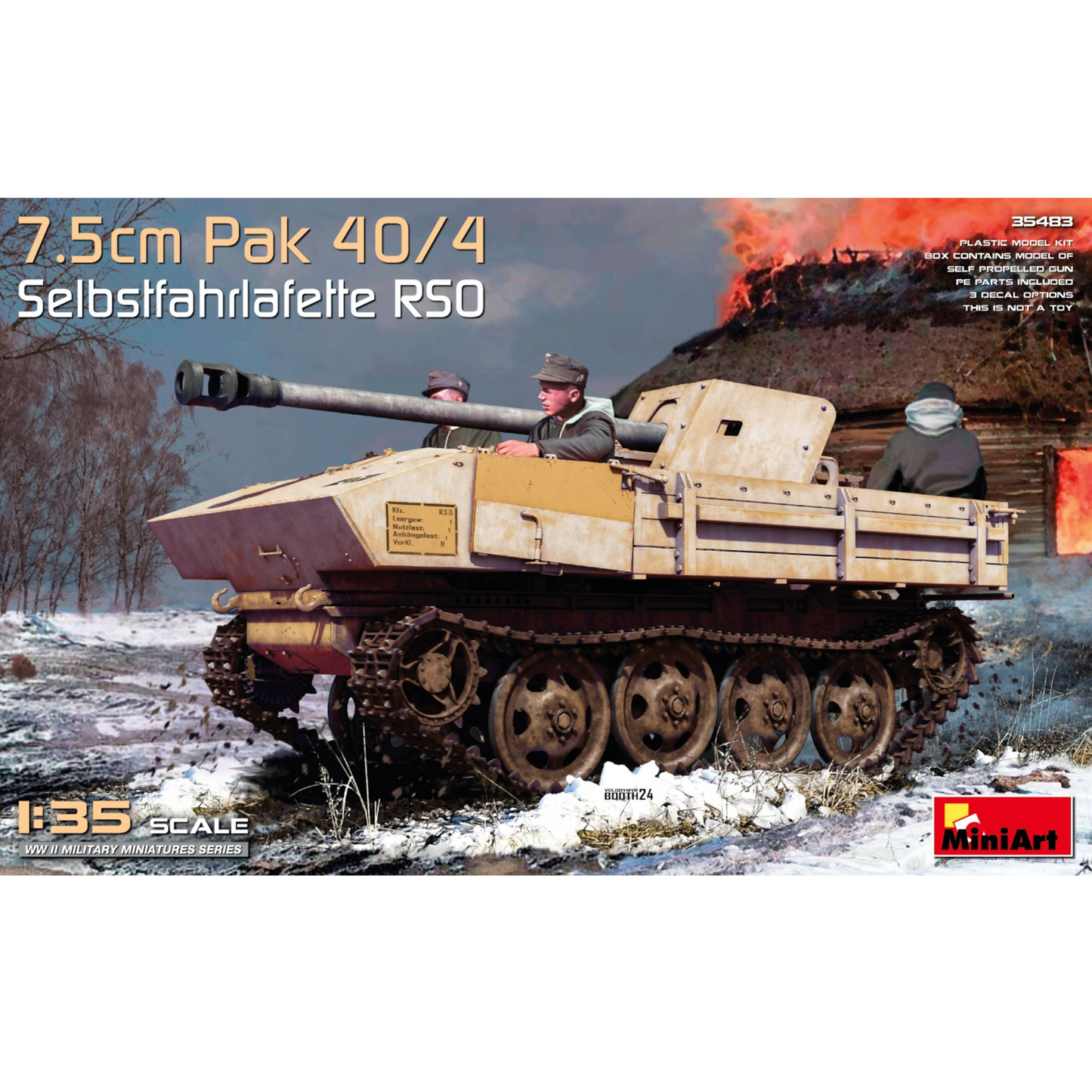 MiniArt 1/35 7.5cm Pak 40/4. Selbstfahrlafette RSO