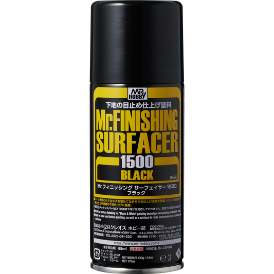 MR HOBBY MR.FINISHING SURFACER 1500 BLACK