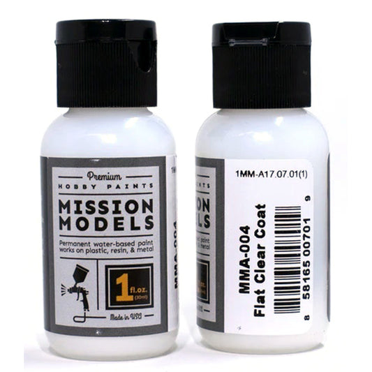 MISSION MODELS ACRYLIC FLAT CLEAR COAT 1oz BOTTLE