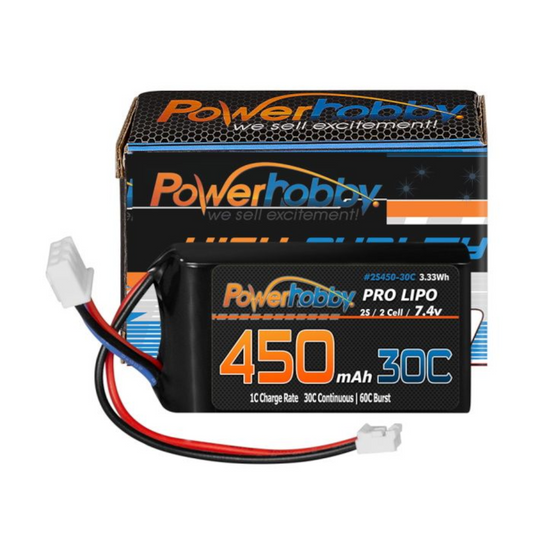 POWER HOBBY 450MAH 2S(7.4V) 30C UPGRADE LIP