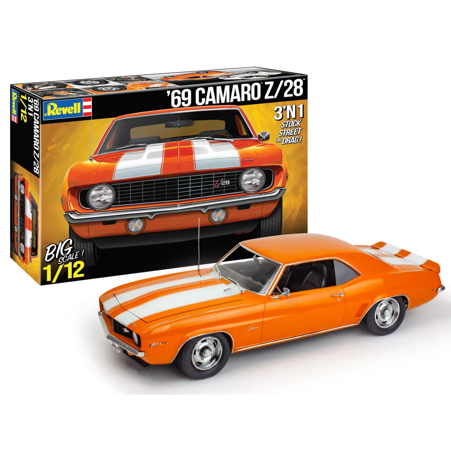REVELL 1/12 ‘69 Camaro z/28 3’n1 Stock, Street or Drag