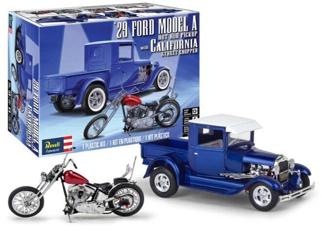 REVELL 1/25 '29 FORD MODEL A PICKUP WITH CALIFORNIA CHOPPER RMX14565