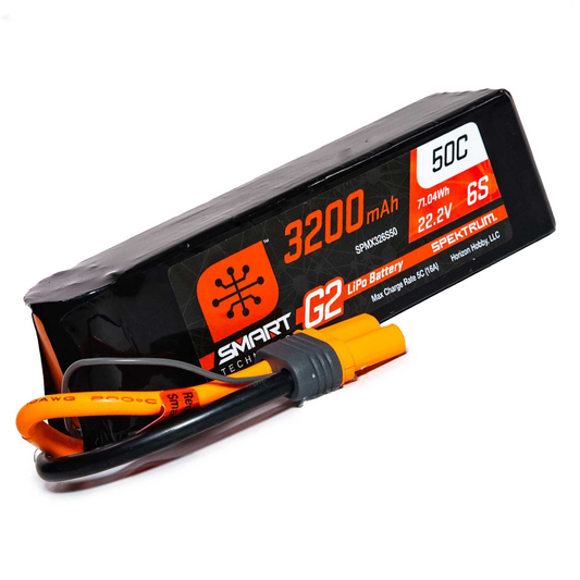SPEKTRUM 3200MAH 6S 22.2V SMART G2 50C LIPO BATTERY