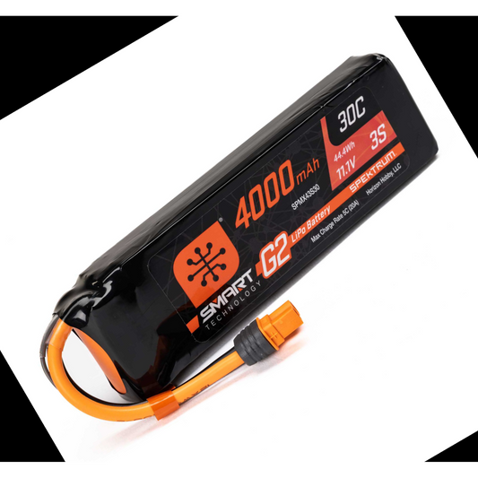SPEKTRUM 4000MAH 3S 11.1V SMART G2 BATTERY WITH IC3 CONNECTORS